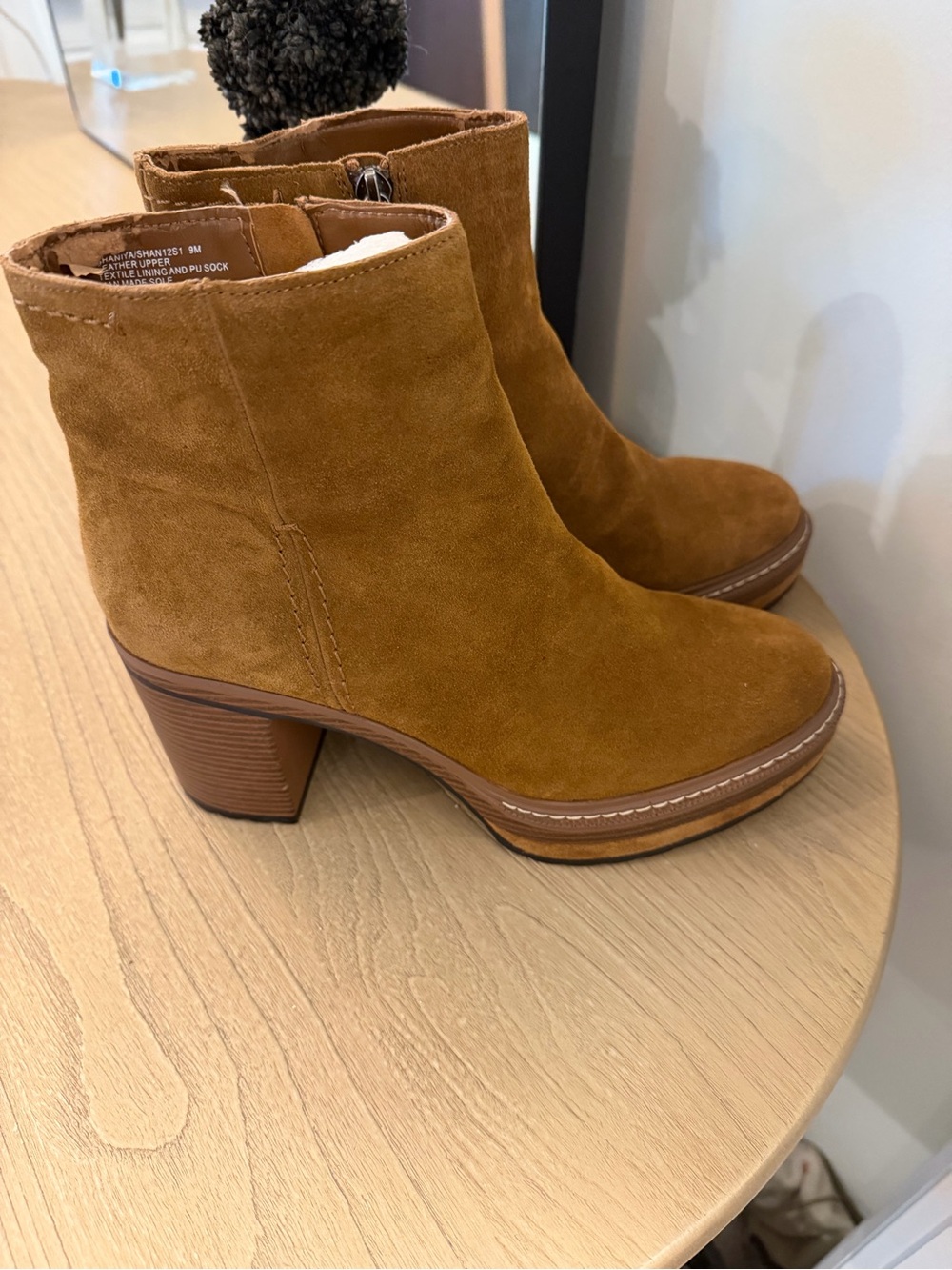 Steve Madden Chestnut Suede Block Heel Ankle Boots 9M